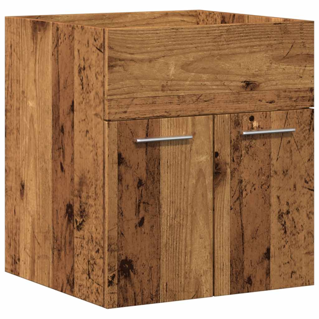2 Piece Bathroom Furniture Set Old Wood Engineered Wood